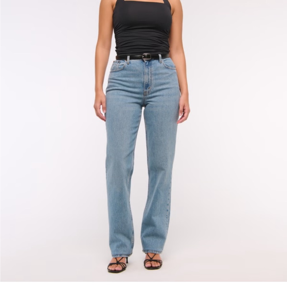 Abercrombie & Fitch 90s straight ultra high rise curve love 31 long